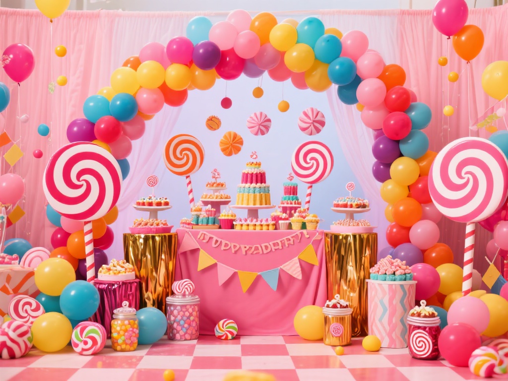安心浩的甜美糖果派对狂欢夜奇趣开启 打造缤纷绚丽的布景
说到糖果派对,布景的视觉冲击
