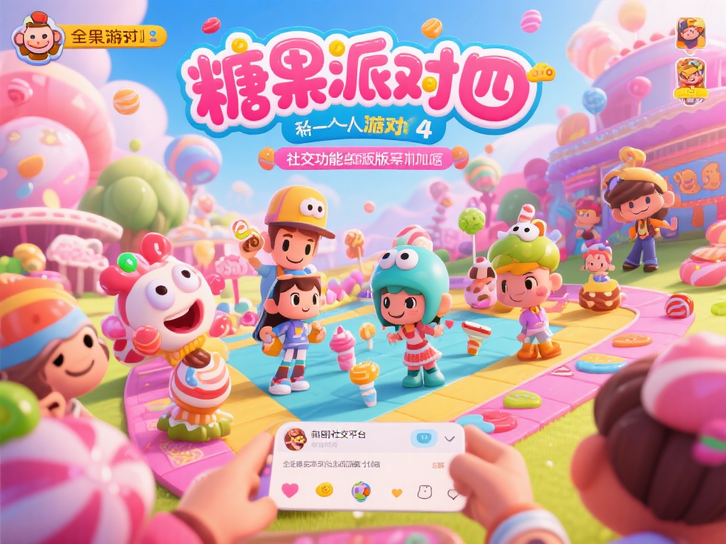 “糖果派对四”不仅仅是一个单人游戏，它更注重社交互