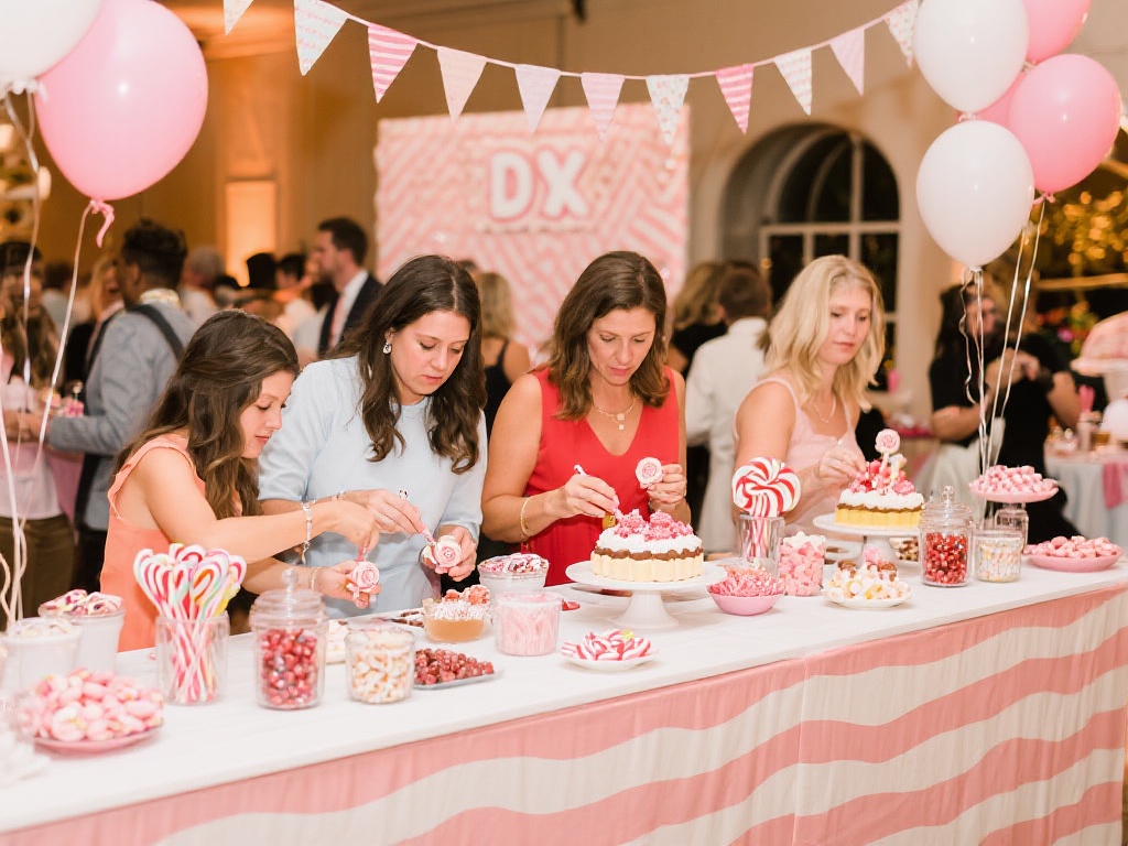 DIY糖果制作台：准备一些糖果材料，让来宾自己动手