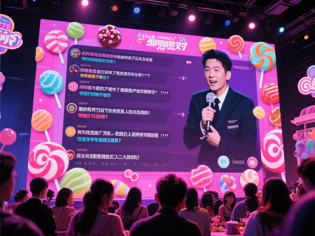 糖果派对弹幕欢乐盛宴,引爆甜蜜狂欢夜 在糖果派对的现场,弹幕已成为不可或缺的一部分。这种
