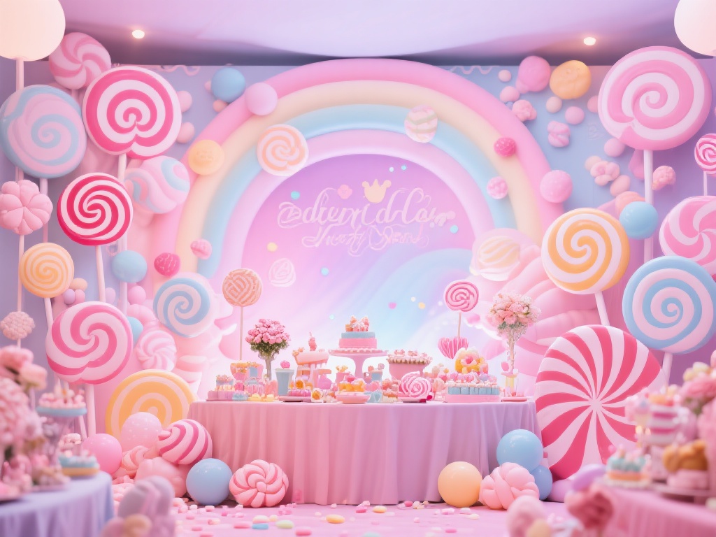 糖果派对梦幻主题背景设计灵感集锦 一个糖果派对能让人仿佛置身于一个甜蜜的梦幻世界,而