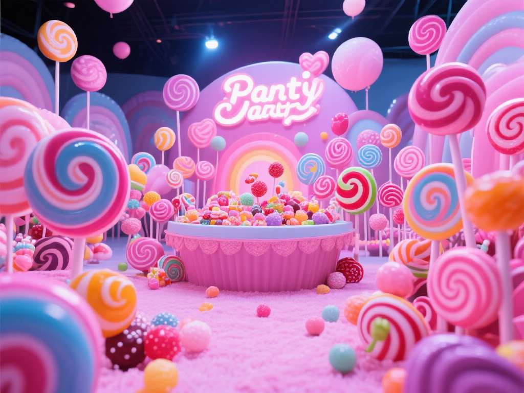 糖果派对:甜酷风潮引领欢乐糖果盛宴 甜蜜与酷炫完美碰撞,让糖果派对成为当下时尚潮流的热