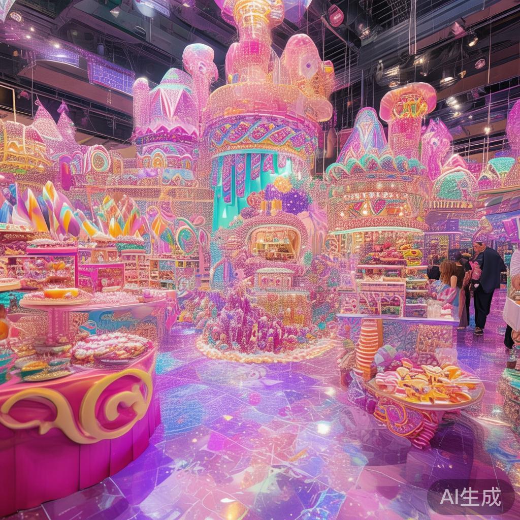 甜蜜狂欢:糖果派对商场欢乐盛宴带你畅享甜美时光 此次“甜蜜狂欢”主题为商业场地注入了浓郁的童话色彩