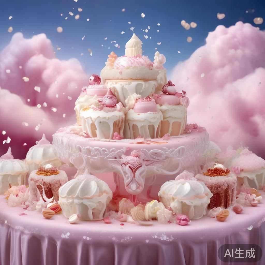 甜蜜梦想:甜品与云端奇幻糖果云派对盛宴的甜蜜冒险 在繁忙的现代生活中,寻找片刻的甜蜜与梦幻成为许多人
